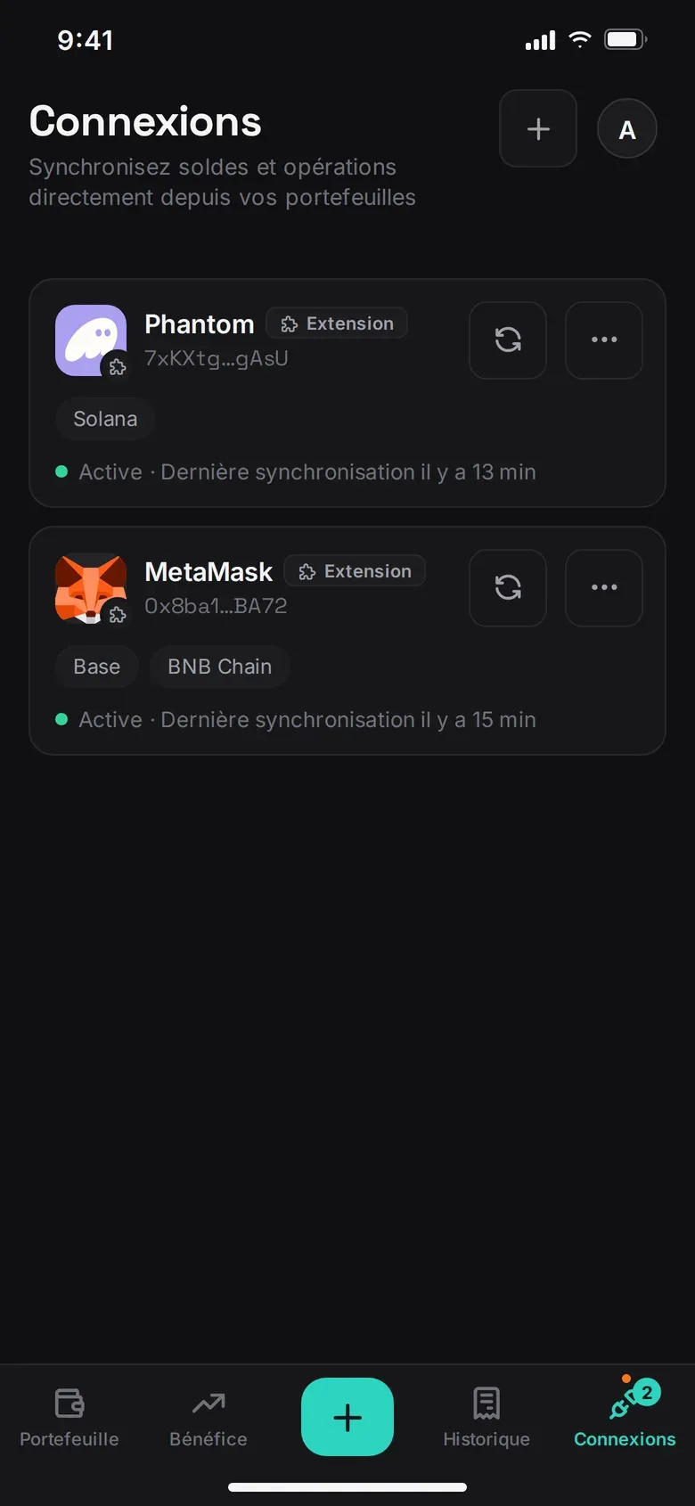 Datum — Connexions